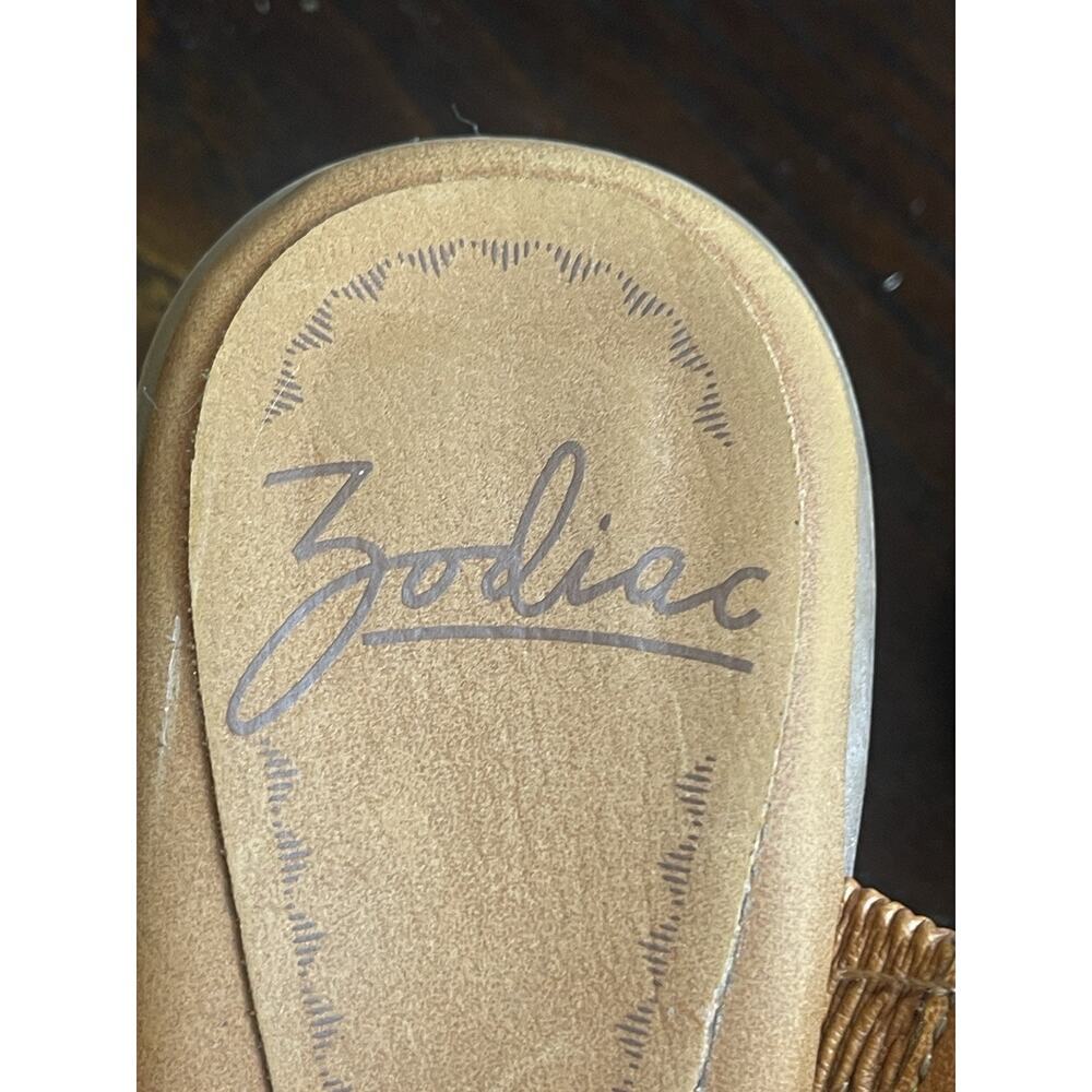 Zodiac Sandals Womens 7 Lilah Brown Braidied Slip On Chunky Heel Shoes​ - Picture 5 of 8